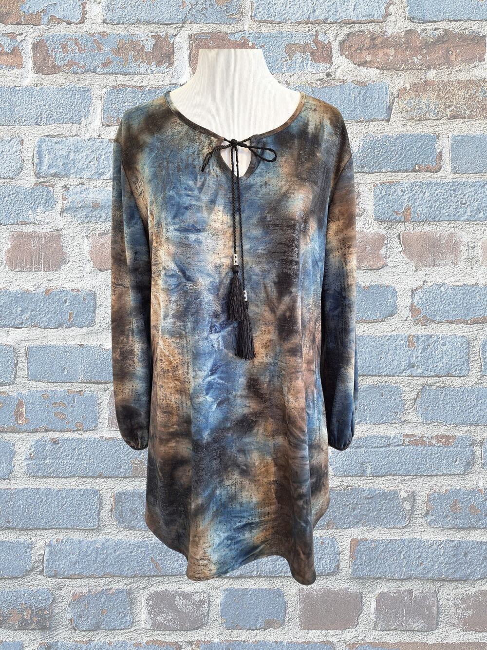 Mesmerize XL Multicolored Ladies Long Sleeve Top